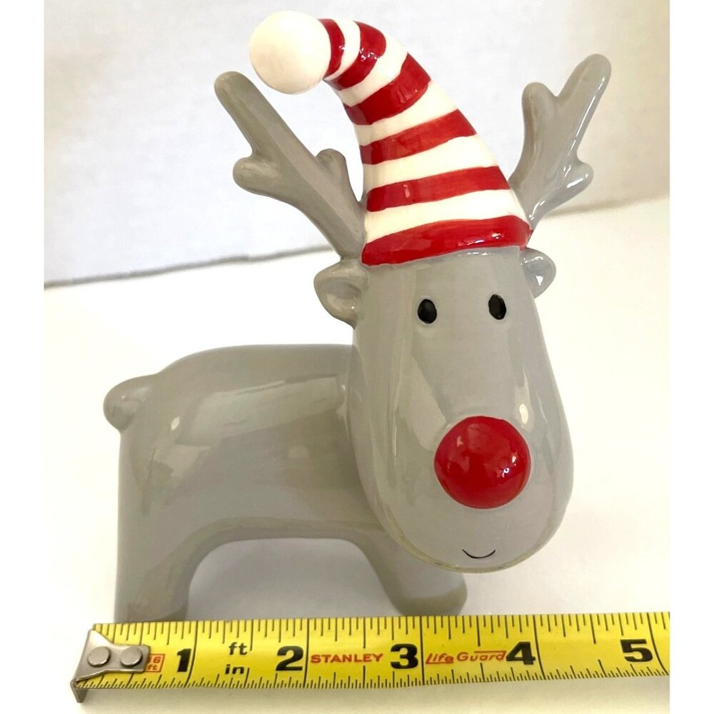 Europe Germany Christmas Market Holiday Ornament Décor Ceramic Santa Reindeer - Picture 9 of 16